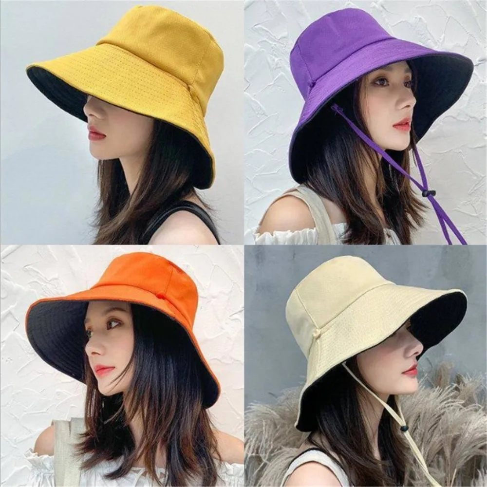 Fashion Female Sunscreen Cover Face Travel Hat Autumn Winter Fashion Women's Beach Sun Hat Female Waves large Brim Sunbonnet