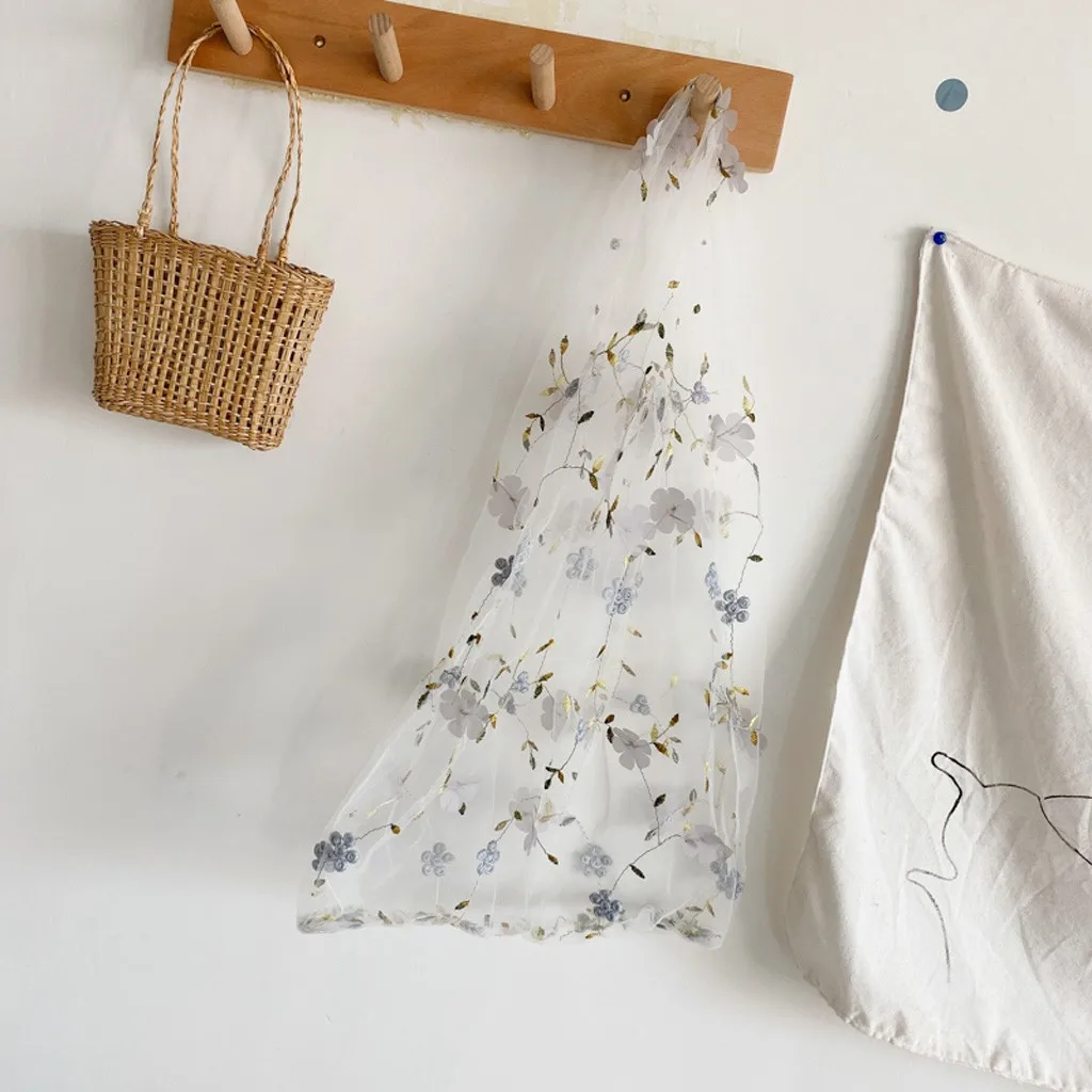 2020 Casual Tote Flower Embroidery Handbags for Women Transparent Mesh Shopper Bag Lady Hand Bags Bolsos Mujer Sac A Main Femme