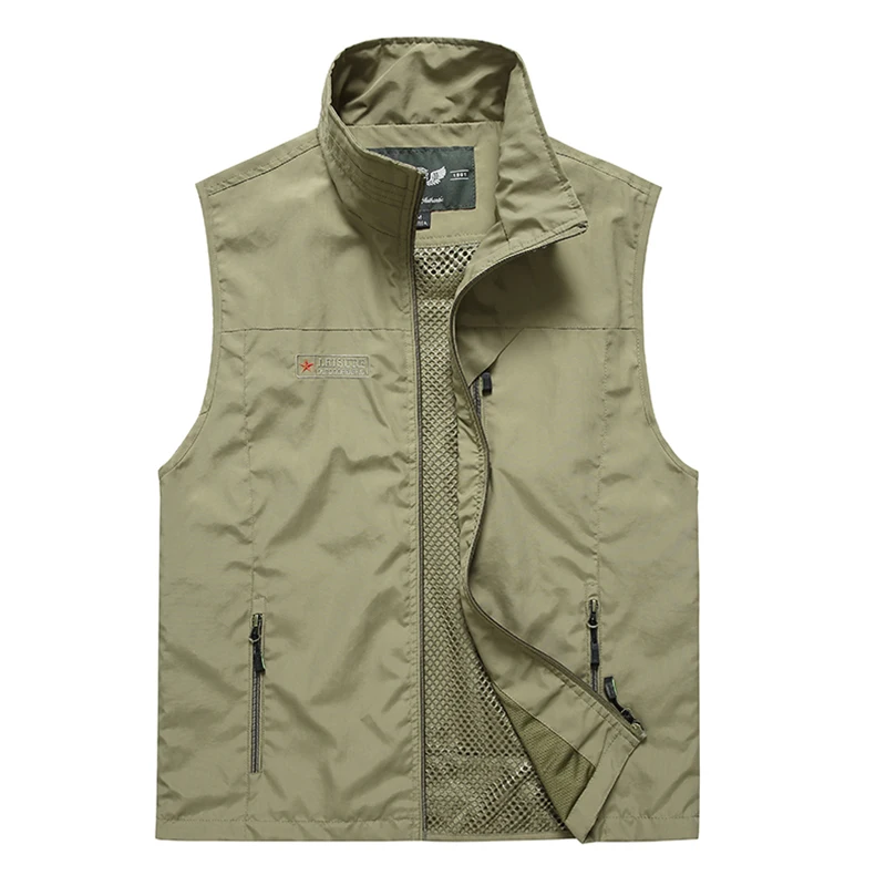 AIEOE Men's Gilet Lightweight Sleeveless Jacket Classic Softshell Gilet Vest Body Warmer with Multi Pocketss Outdoor Hiking Fishing Waistcoats XXS-5XL 