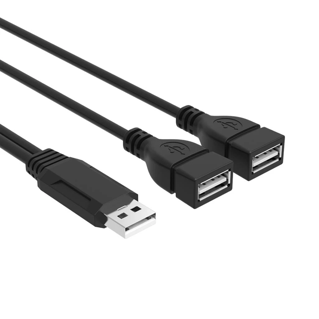 USB 2,0 A штекер 2 двойной USB гнездовой разъем Y сплиттер концентратор кабель питания