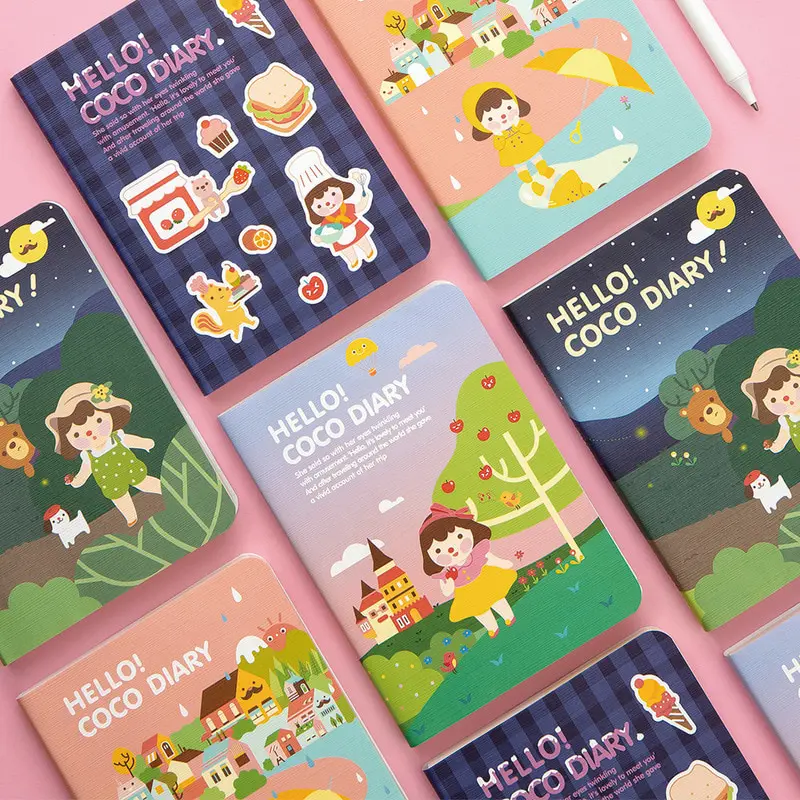 

2020 Hello Coco Diary Cute Cartoon Colorful Monthly Weekly Planner Pocket Book 142P