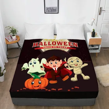 

3D halloween Bed Sheets With Elastic Queen/King/Custom,Fitted Sheet for Kids/baby/children,Cute vampire Mattress Cover 160x200cm