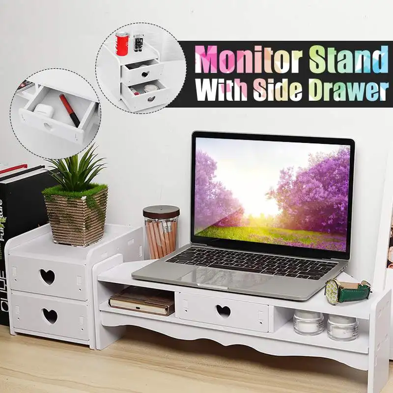 

Computer Monitor Riser Laptop Stand Desktop Holder Monitor Holder Screen Shelf Lapdesk Multifunction Table Storage Organizer