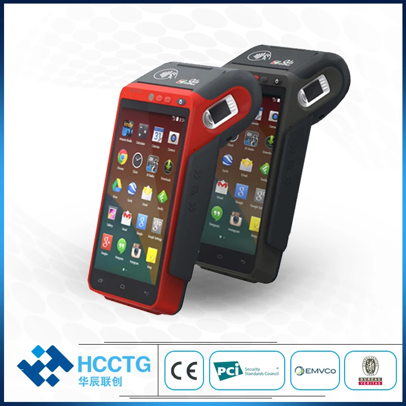 5 дюймовый сенсорный экран WIFI Bluetooth 4G GPRS POS машина умная ручная Android терминальная