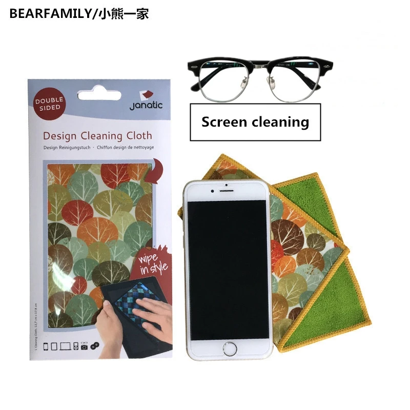 Microfiber Double-sided Cleaning Cloth for Mobile Phones Tablet Screen Glasses
