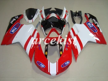 

Injection Mold New ABS Motorcycle Fairings Kit Fit for 848 evo 1098 1198 1098s Bodywork Set red white TIM