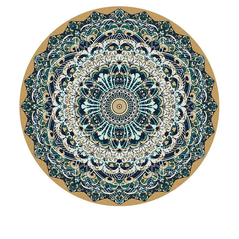 Boho площади ковры круглый геометрический Коврик коврик в гостиную Цветочные ковры дверной пол коврик для спальни ковер Противоскользящий коврик - Цвет: 8