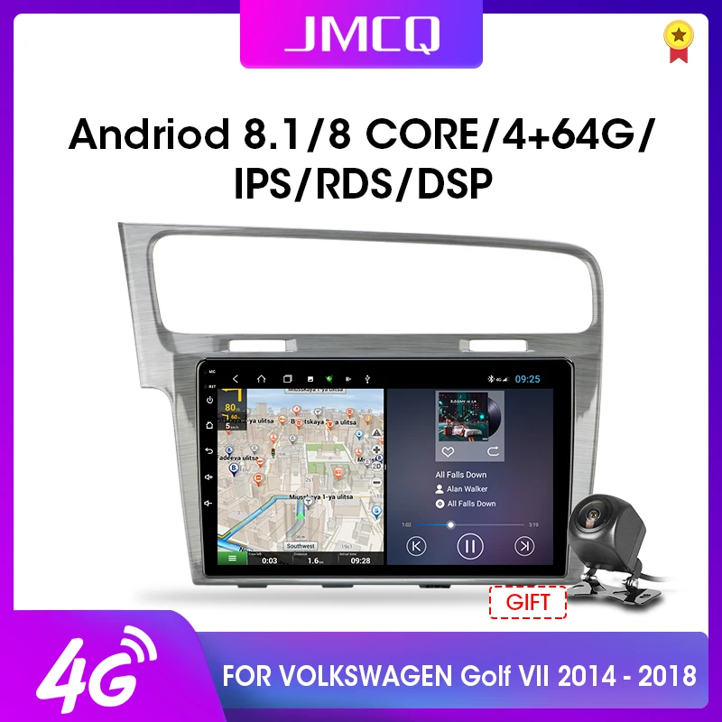 JMCQ 2din Android 9 0 автомобильное радио для Фольксваген Гольф 7 VII 2014 2018 RDS DSP