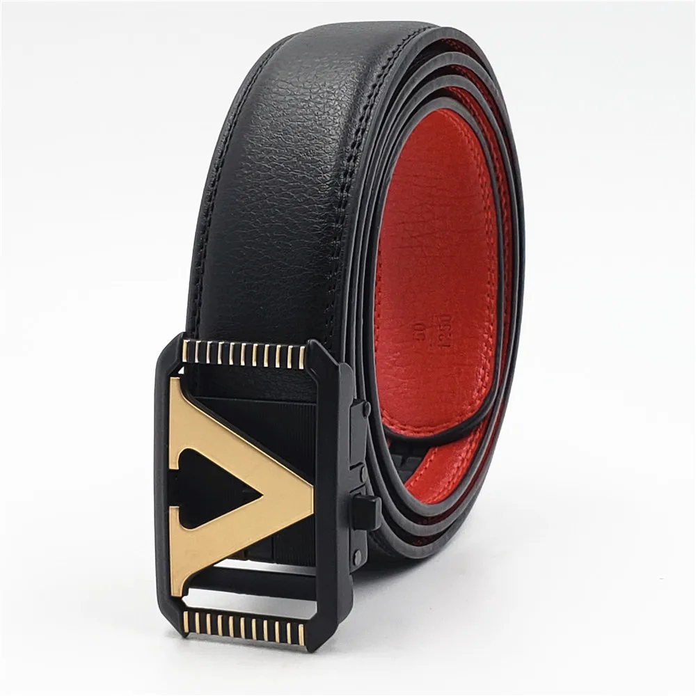 

Designer Belts for Men 2019 Luxury Letter V Automatic Buckle Famous Belt Brand Genuine Leather Strap for Jeans Fashion Belt