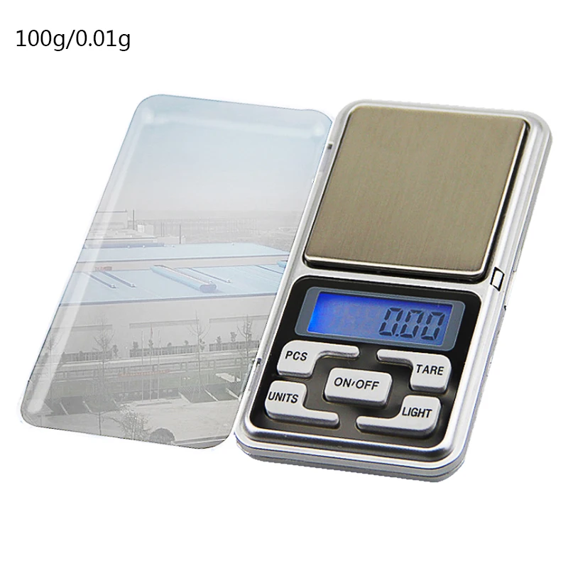 100g-0.01g Urijk 0,01/0,1g ЖК-дисплей Мини цифровые весы 500 г/1/2 кг/3 кг Чай выпечки весы точность электронные детские граммов Вес балансовый масштаб - Цвет: 100g-0.01g