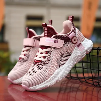 

Autumn And Winter New Children's Sports Shoes Boys Plus Velvet Warm Cotton Student Casual Shoes Girls Flat Shoes