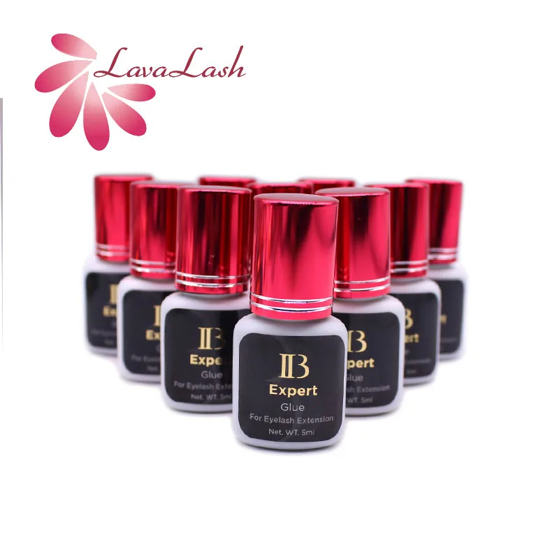 

10 bottles Korea IB Ibeauty Expert Glue For Eyelash Extension Original 5ml Black Lash Glue Wine Red Cap False Eyelash Wholesale