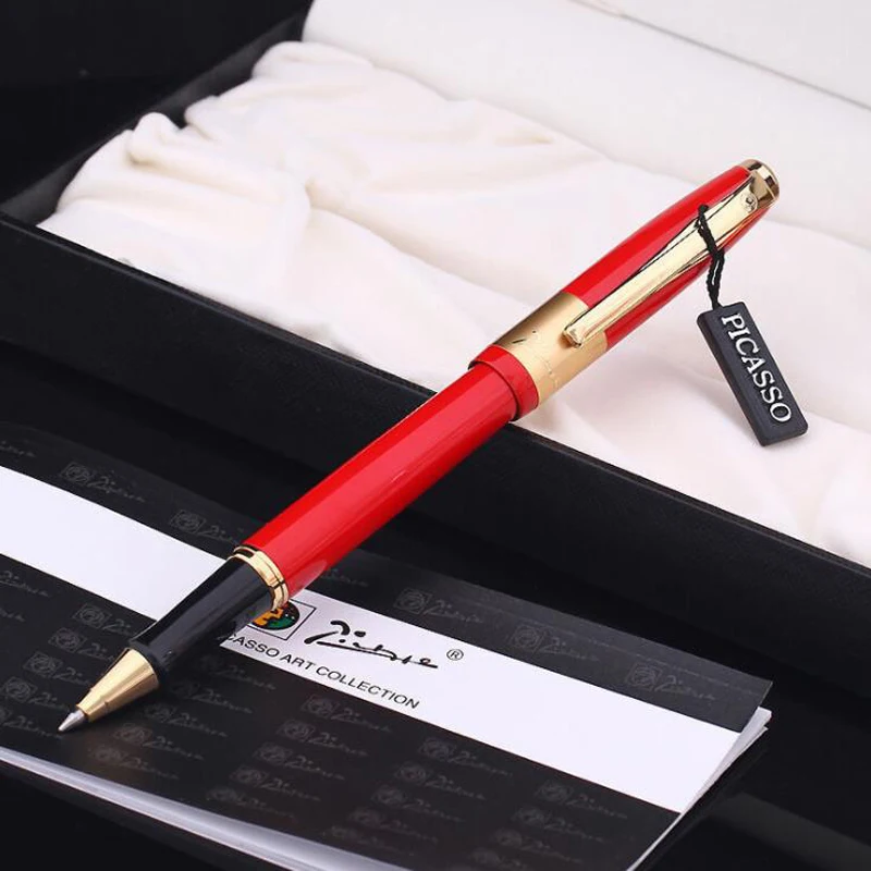 With Gift Box Picasso 923 Designer BRAQUE Roller Ball Pen Lucky Red Noble Office & Home School Writing Gift Pen luckymarche lucky marche essential ball cap qxrax23101bkx