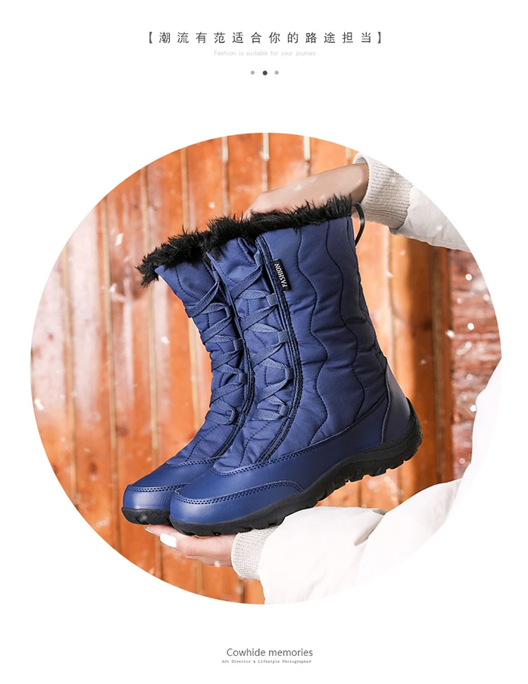 Winter Keep Warm Women Snow Boots Fashion Waterproof Women Shoes Comfortable Trend Hot Sale High Top Women Cotton Shoes