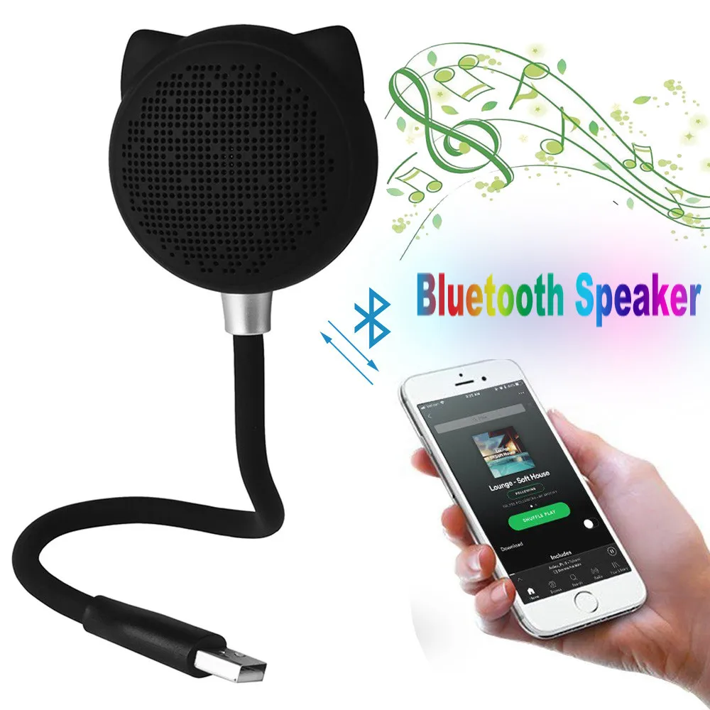 HAMBODER 2 в 1 Bluetooth динамик USB светодиодный Настольный светильник Bluetooth Музыка ночник креативное беспроводное подключение студенческие огни