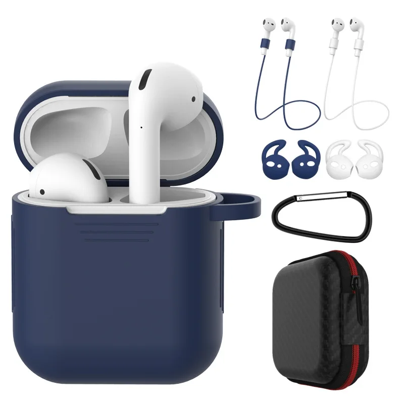 sapphire Чехол для наушников Apple AirPods 2 силиконовый чехол беспроводные Bluetooth наушники Air Pods защитный чехол для AirPod Silm чехол - Цвет: sapphire