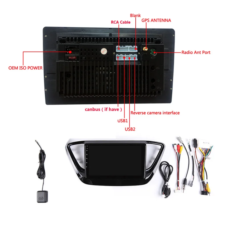 Автомобильный DVD плеер на Android 10 мультимедийный с GPS для Hyundai Solaris 2 Verna 2017 2018 2019 2020