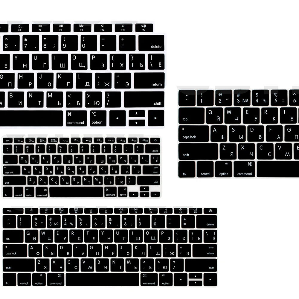 Чехол с русской клавиатурой для Macbook Pro 13Air 11 12 15 A2141/A1466 A1708/A1990/A1398/A1932 аксессуары