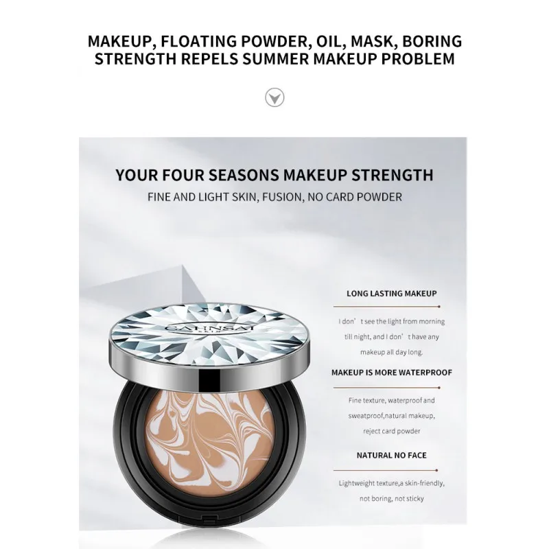 Air Cushion Foundation Cream Cover дефекты даже цвет кожи увлажняющий крем-основа Essence Cosmetics