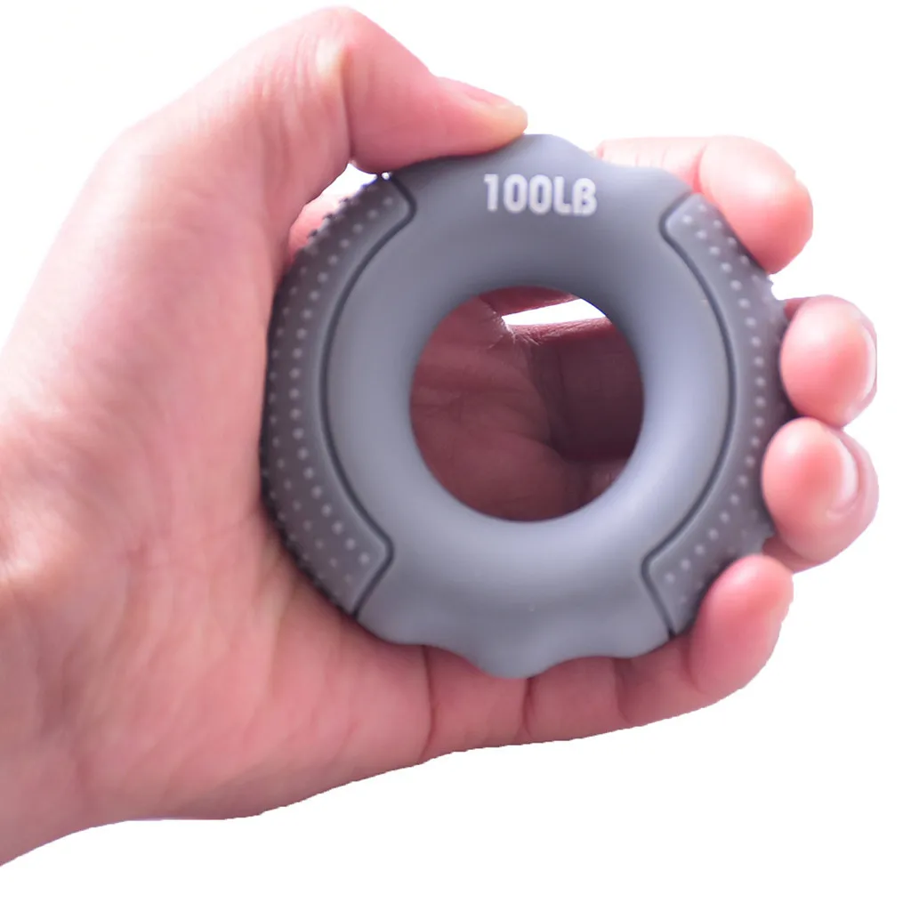 HIINST 5PCs Silica Gel Portable Hand Grip Gripping Ring Carpal Expander Finger Trainer Grip