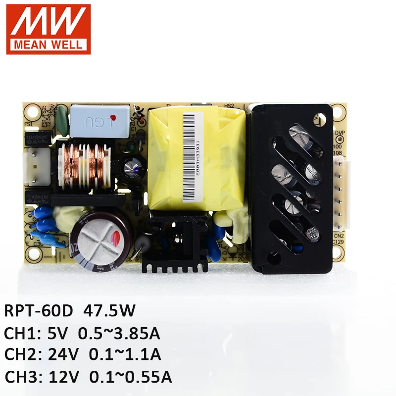 RPT-60D Meanwell 47 5 Вт тройной выход печатная плата PCB медицинский импульсный источник