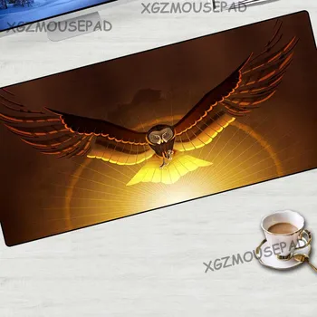 

XGZ Custom Animal Large Mouse Pad Black Lock Edge Eagle HD Printing Laptop Desk Mat Non-slip Coaster Washable Fabric 90x40
