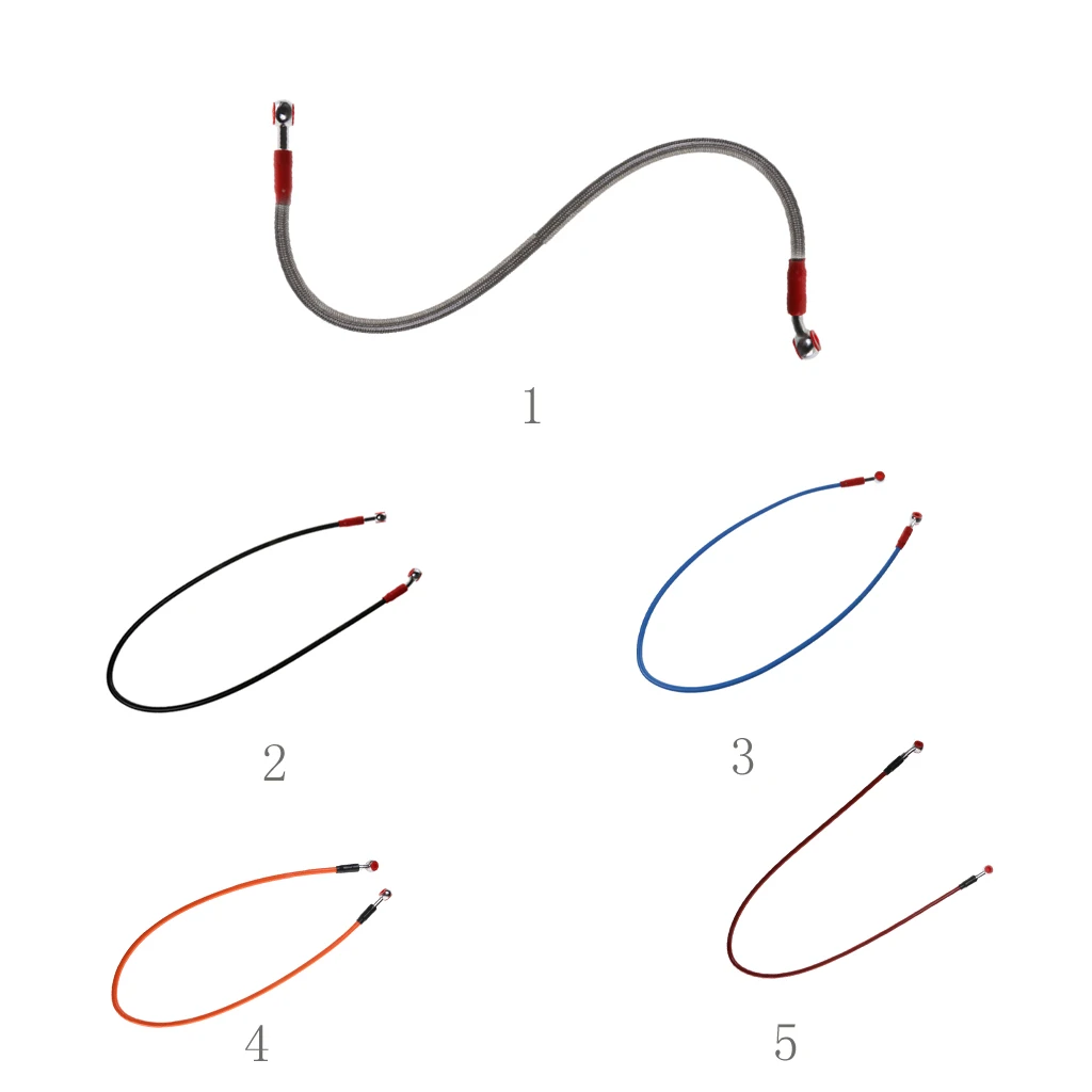 90cm Motorcycle ATV Scooter Stainless Steel Oil Line Front Brake Hose Orange