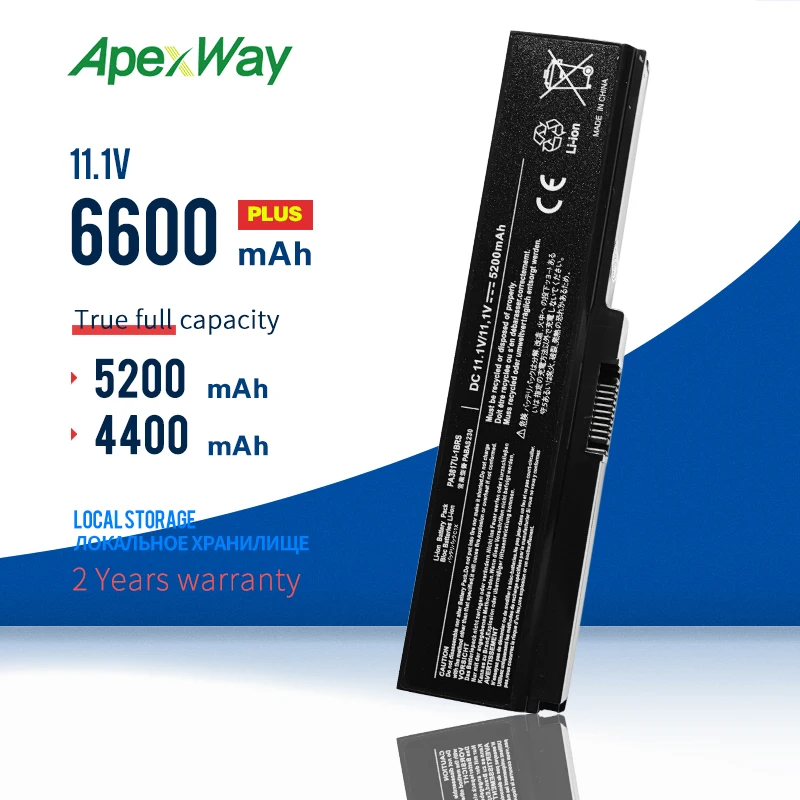 ApexWay 11.1v Battery For TOSHIBA Satellite PA3816U-1BRS PA3818U-1BRS L750 L650 PA3817U-1BRS PA3819U-1BRS PA3817U-1BAS PA3817U | Компьютеры