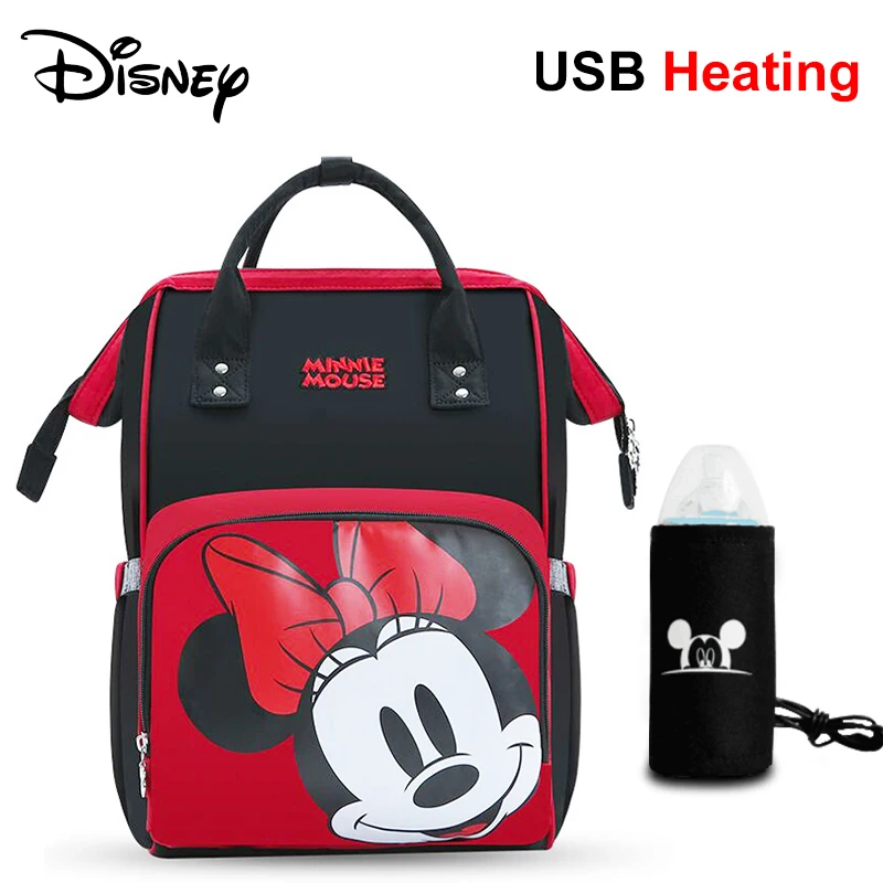 Mocha Mini Disney Mocha Милая водонепроницаемая сумка для подгузников USB бутылочка для кормления дорожный Рюкзак Детские сумки для мамы сумка для хранения сумки для мам - Цвет: Mocha Mini