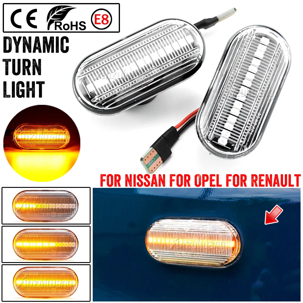 

For Opel MOVANO VIVARO Nissan INTERSTAR PRIMASTAR KUBISTAR Smart FORTWO Led Dynamic Side Marker Turn Signal Light For Renault