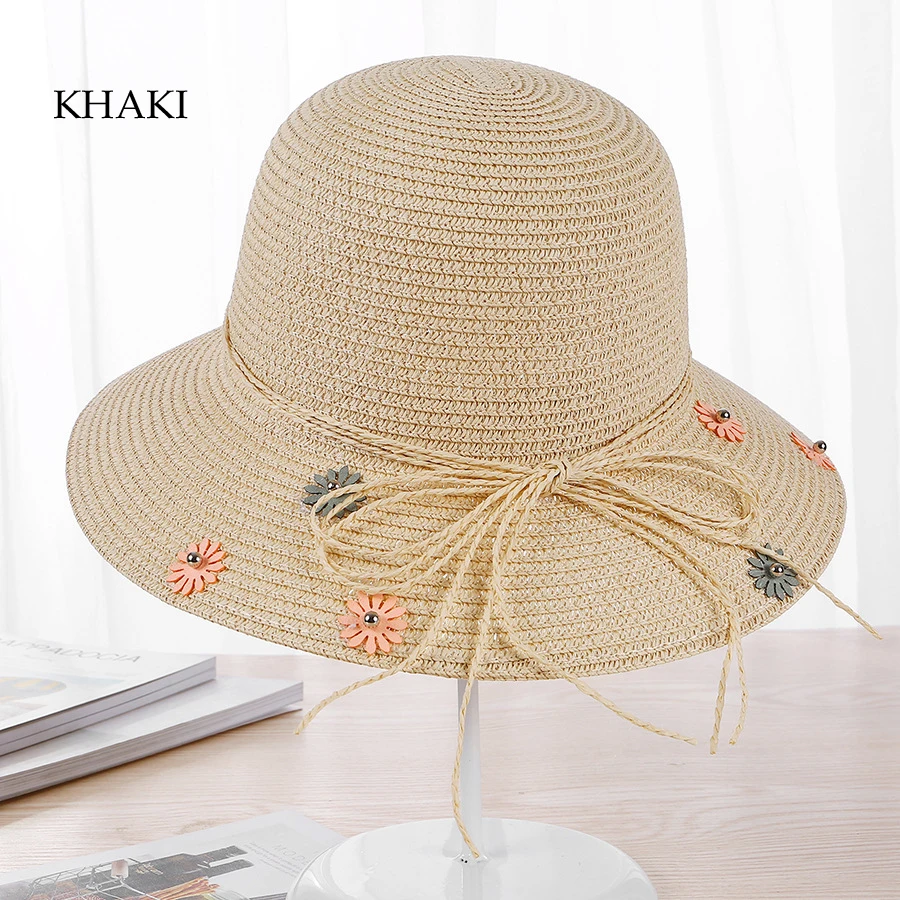 Новые складные пляжные шляпы от солнца для женщин, модный дизайн, женская летняя шляпа с широкими полями, соломенная Кепка для девочек, одноцветная Повседневная Кепка для путешествий