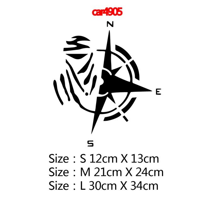 10 Styles Adventure Sports Compass Car Sticker Wrap Vinyl Mountain car-Styling Auto Engine Cover Door Window Large Size car4905