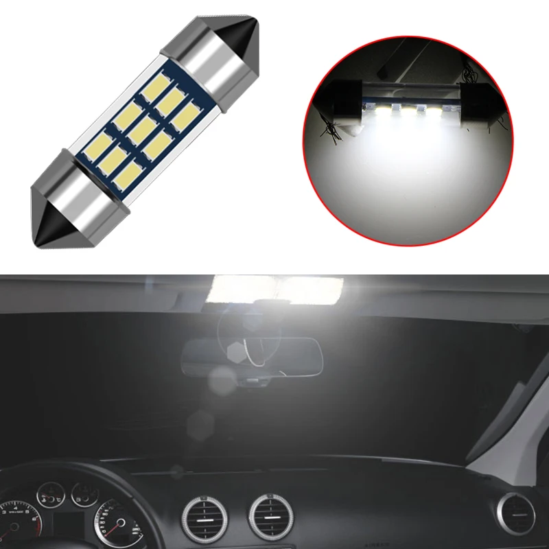 Гирлянда 31 мм 36 мм 39 мм 42 мм Светодиодная лампа C5W C10W супер яркая 3014 SMD Canbus без ошибок авто Интерьер Doom лампа автомобиль Стайлинг свет