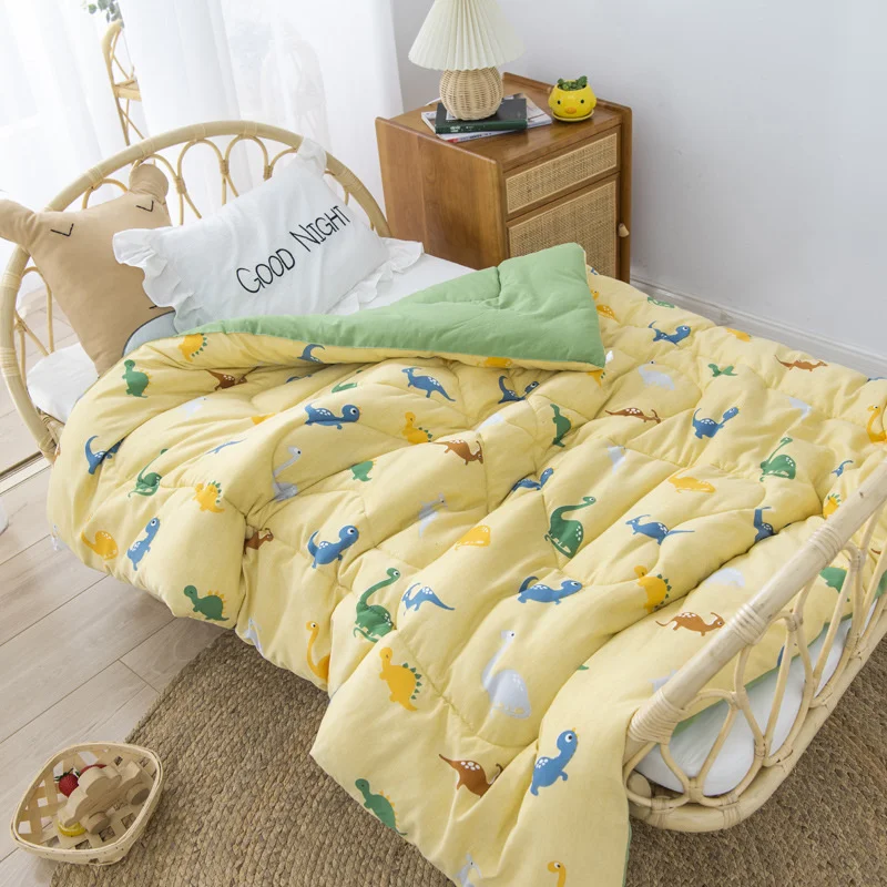 Baby Bed Quilt 120*150cm Toddler Bedding Set Comfy Warm Blanket Kindergarten Boys Girl Cotton Blanket Children Cotton Bed Linen
