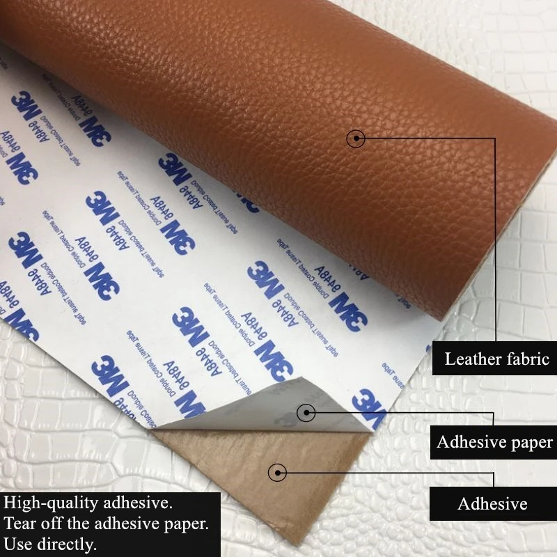Description Picture 3 of itemSelf Adhesive Faux Synthetic Leather Patches Patch Black Fabric Big Size Eco Sofa Hole Repair Car Sticker Tables Bed Leatherette