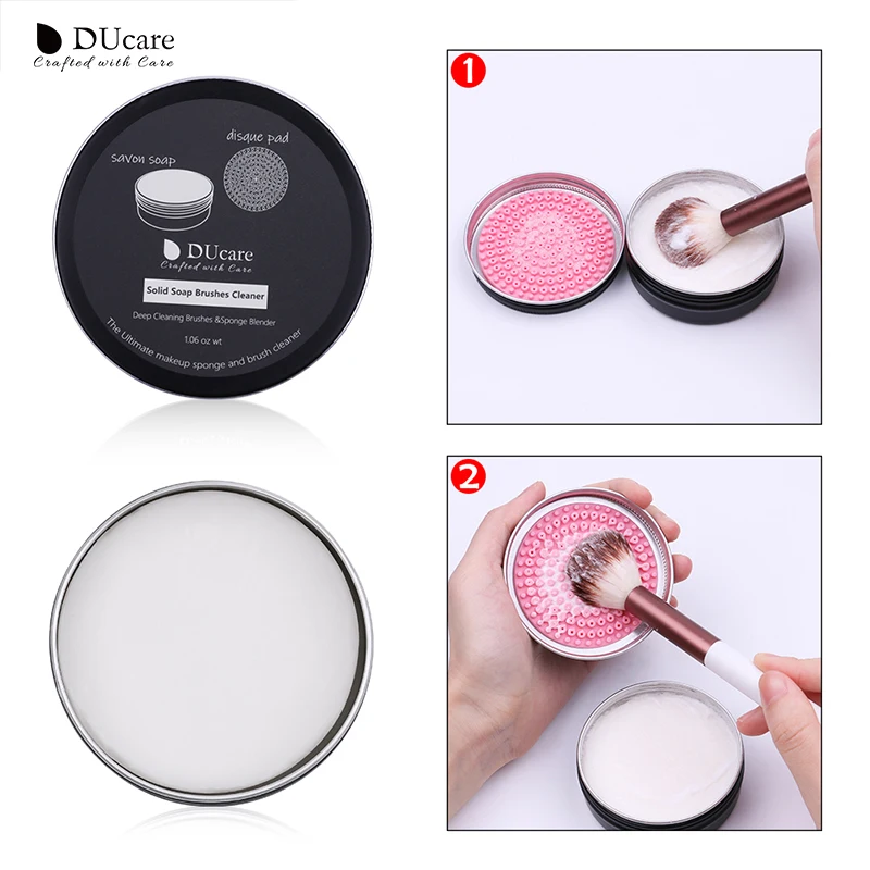 

DUcare 1PCS Makeup Brush Cleaner Soap Cleaning Washing Brush Silicone Pad Mat Box Make Up Cosmetic Tools