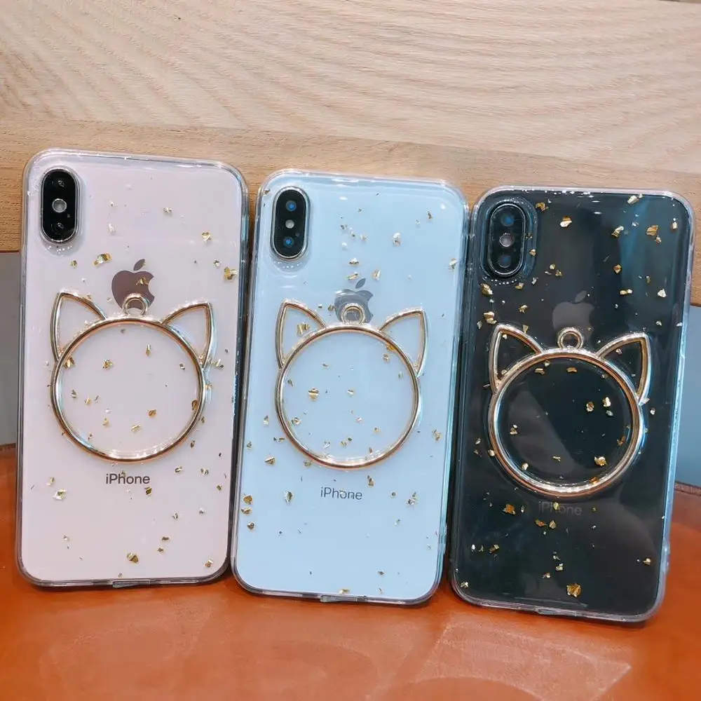 

3D Electroplate Cat Transparent Clear Cover for iPhone X XS Max XR Soft Silicon Case for iPhone 8 7 6S Plus Capa Hoesjes Hull