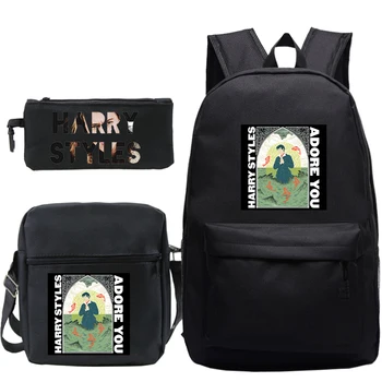 

Mochila Harry Styles Print Backpack 3pcs/set with Pen Bag and Crossbody Bag Women/Teens Travel Laptop Bags Boy Girl School Bag