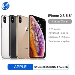 Apple – authentique Smartphone iPhone XS de 64 ou 5.8 go, téléphone portable, écran de 256 pouces, 4 go de RAM, processeur Hexa Core IOS A12 Bionic, connectivité NFC et 4G LTE 