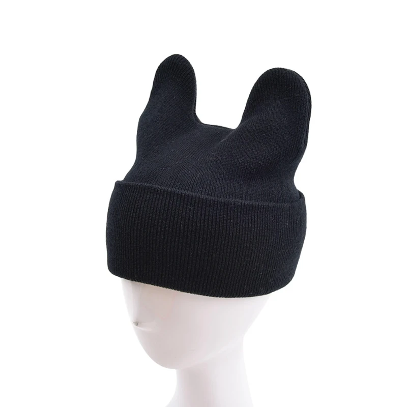 fisherman skully Ear Solid Color Knitting Keep Warm Crimping Beanie Unisex Autumn Winter Elasticity Fashion Skull Cap Ski Cap yellow skully hat