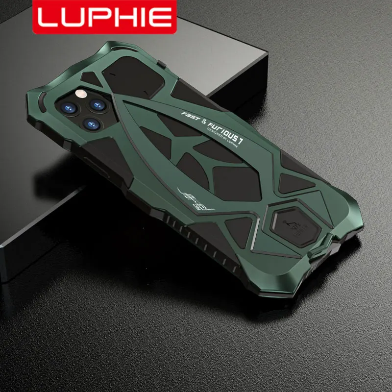 Luphie противоударный чехол для телефона для iPhone 11 Pro Max военный класс падение протестированный чехол Coque для iPhone X XS Max Xr Алюминиевый Чехол