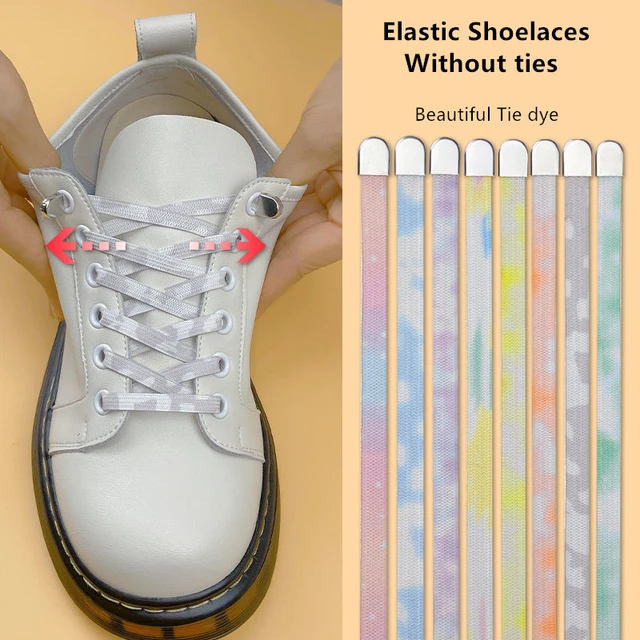 Quick Lazy Metal Lock Laces Shoe Strings  Lock Laces Tie Elastic Shoe -  Elastic - Aliexpress