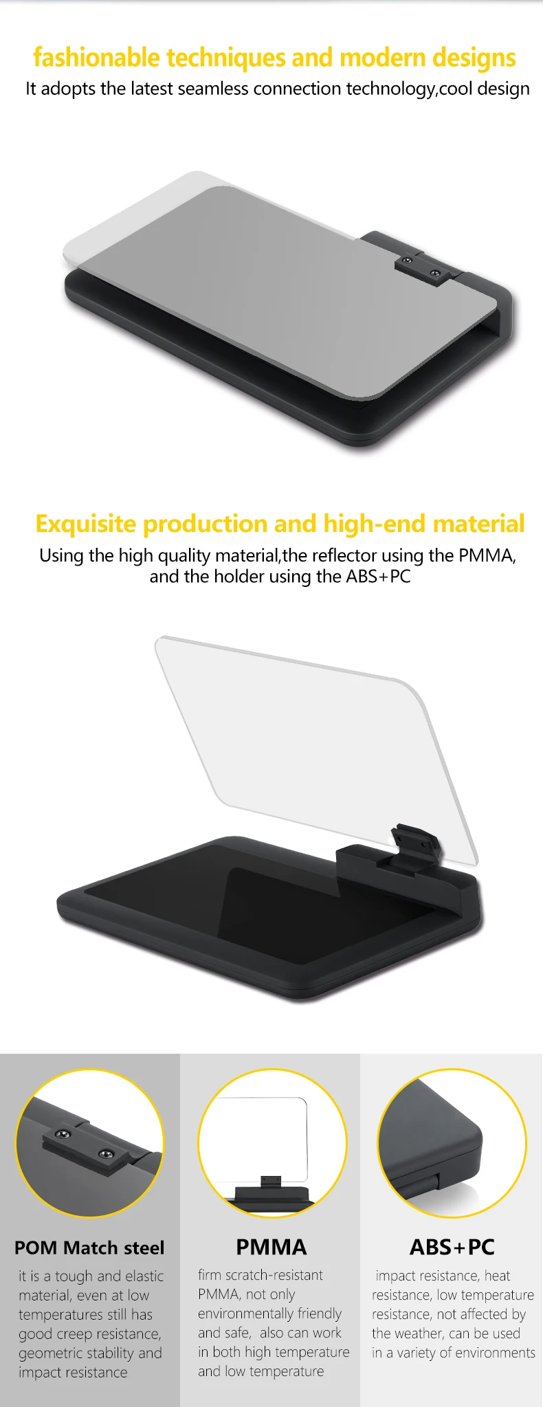 6 inch Universal H6 Car HUD Head Up Display Projector Phone Navigation Smartphone Holder gps hud for any cars_09 (9)