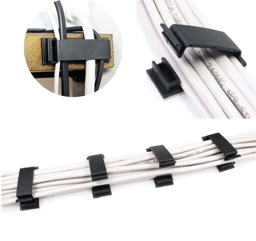 10 piezas reutilizables de cable flexible-klettbinder anillo de metal 20 x 300 mm 