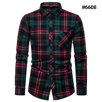 

2020 New Contrast Color Striped Blouse Men Fashion Office Business Long Sleeved Mens Cotton Shirts High Quality Slim Fit Camisas
