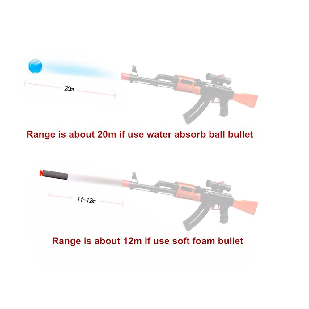 Детский игрушечный пистолет AK47, Водяная бомба, мягкий пулевой пистолет, открытый пулемет, игрушка CS, боевой реквизит в виде пистолета для мальчика, подарок