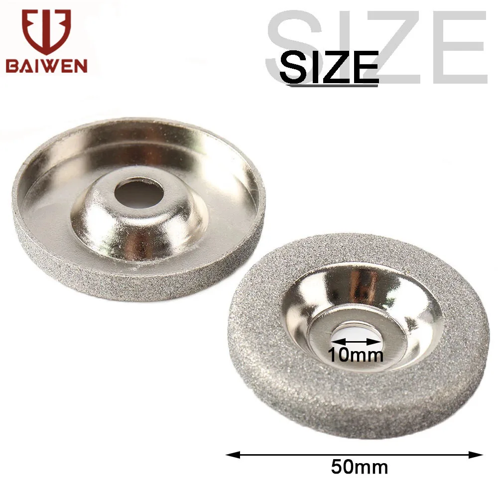 1-15 Stück 50mm Diamant-Schleifscheibe, konvexe Kreisschleifscheibe, Steinschneidewerkzeug für schnelles Entfernen oder Trimmen – Detail 2