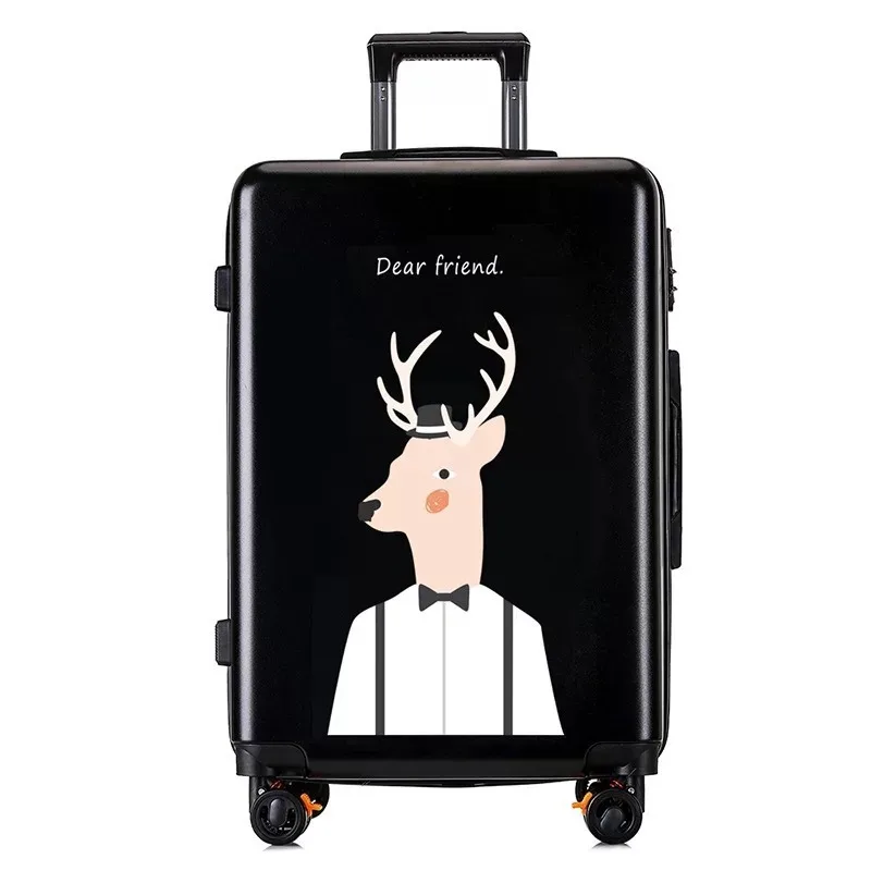 travel luggage4 PC ABS чемодан на колесиках, студенческий чемодан на колесиках, багаж для путешествий, 20 дюймов, мультяшный стенд, одежда для багажа, чемодан на колесиках, модная сумка - Цвет: travel luggage4