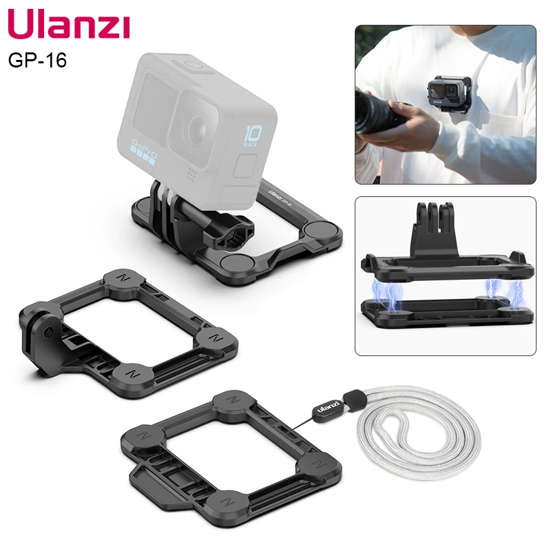 Магнитное крепление для экшн-камеры Ulanzi GoPro 10 9 8 Gopro быстросъемный кронштейн