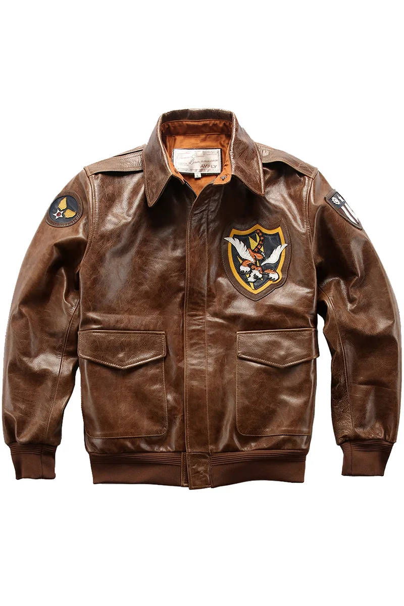 Мужская кожаная куртка для полёта США militaly air force pilot куртка с ptaches из натуральной коровьей кожи мужская кожаная куртка Бомбер куртка мужская